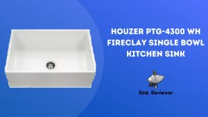 Houzer PTG-4300 WH Fireclay Single Bowl Kitchen Sink