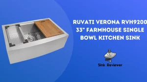 Ruvati Verona RVH9200 33" Farmhouse Single Bowl Kitchen Sink